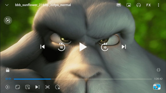 Reprodutor de vídeo FX Player Android