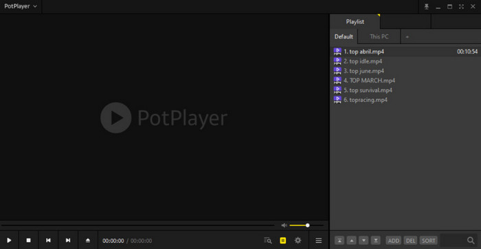 Reproductor de vídeo Potplayer Windows