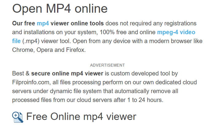 Reproductor MP4 Filepro Info en línea