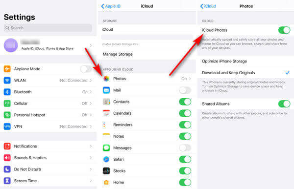 Eliminar fotos de iCloud