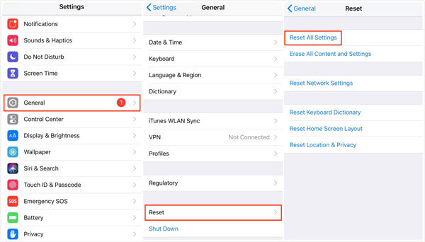 重置 iPhone 上的所有設置