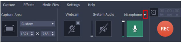 select device from microphone