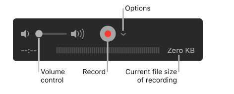 Inizia a registrare QuickTime