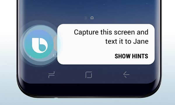 Bixby Voiceによるスクリーンショット