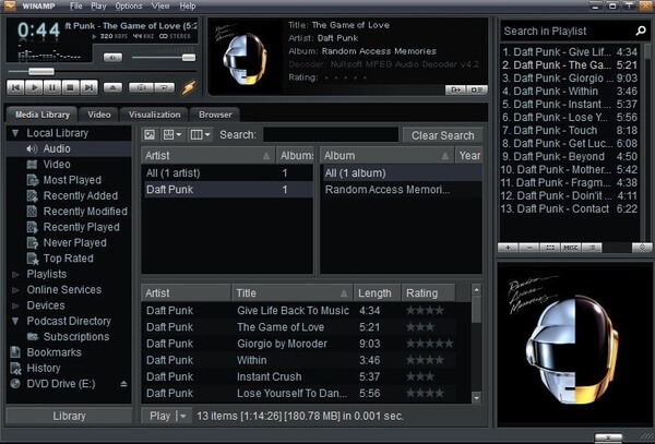 Winamp не воспроизводит wav