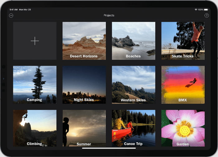 iMovie Mac Créer un nouveau projet Télécharger des fichiers extraits