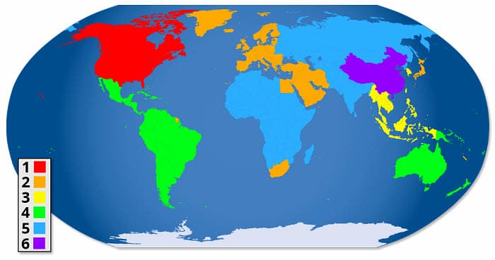 Globalne kody regionów