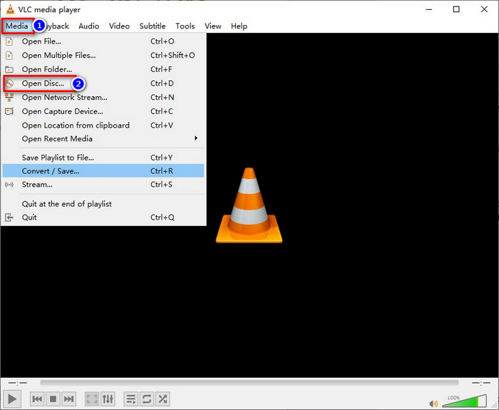 VLC Ladda skiva