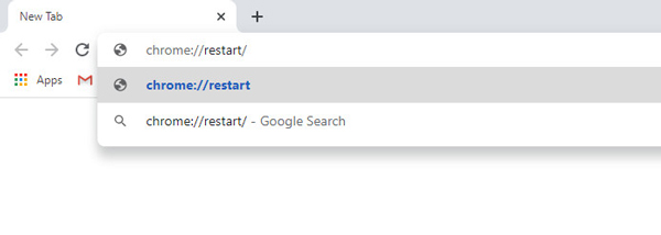 Genstart chrome