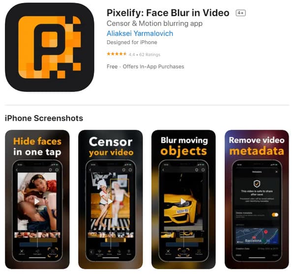 Pixelify Face Blur видео