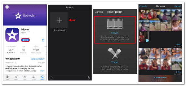 iOS iPad iMovie Importar vídeo