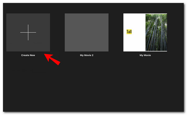 Mac iMovie Create New