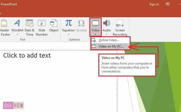 Step by step Guide To Insert A MP4 Video File Into MS PowerPoint