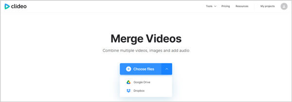 Clideo Merge Videos