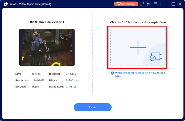 Video Repair Add Sample Video