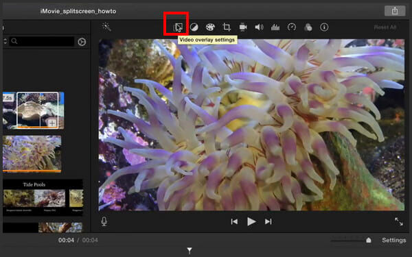 iMovie Video Overlay Indstilling