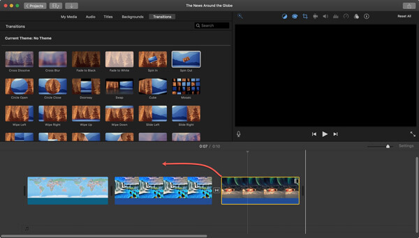 Zet twee video's naast elkaar iMovie