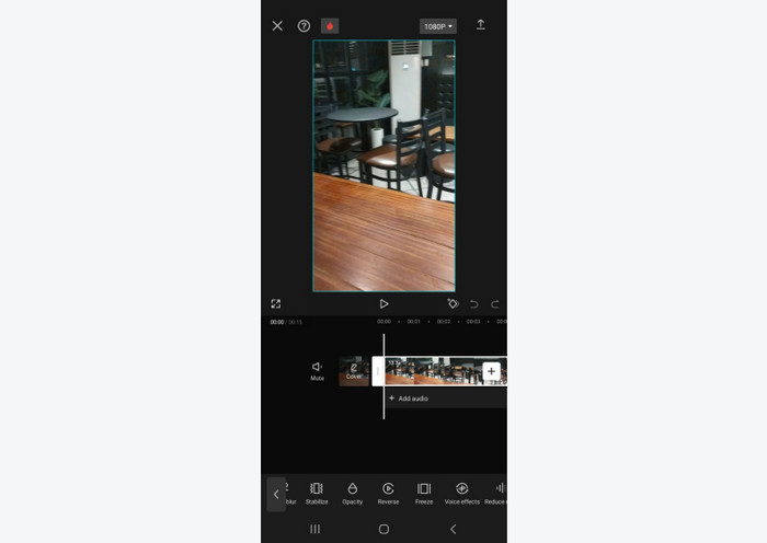 Application vidéo inversée Capcut