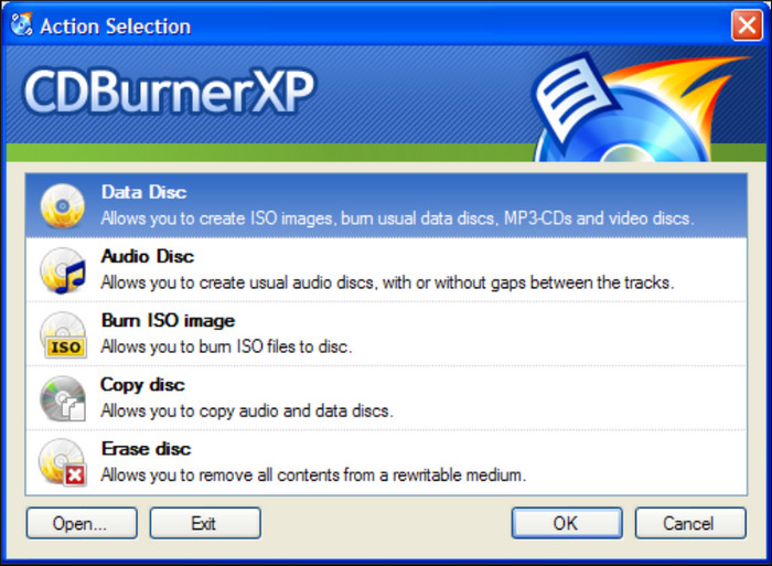 Многоцелевое устройство записи компакт-дисков Cdburnerxp