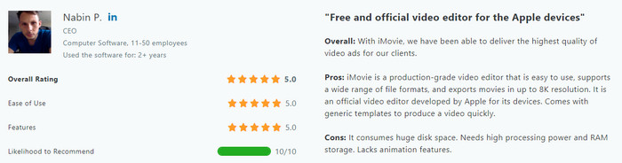 Imovie Review from Other Users1