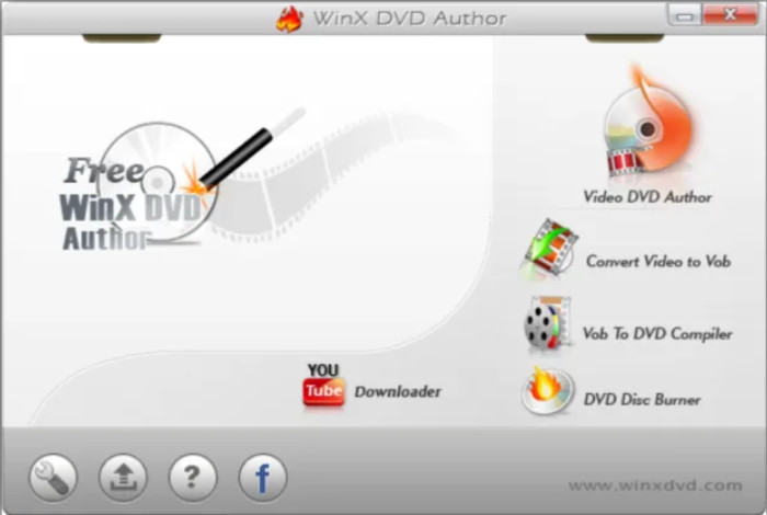 Diseño sencillo del autor de DVD de WinX