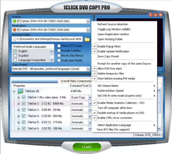 1Click DVD Copy MP4 to DVD