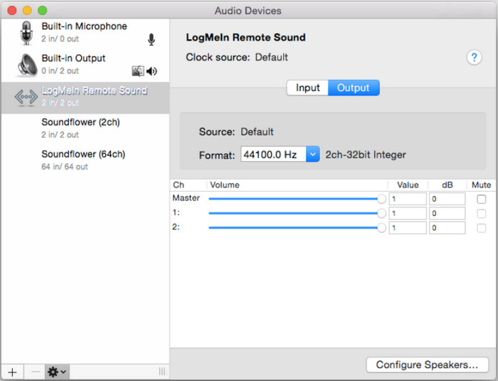 Audacity Mac Soundflower Default Output