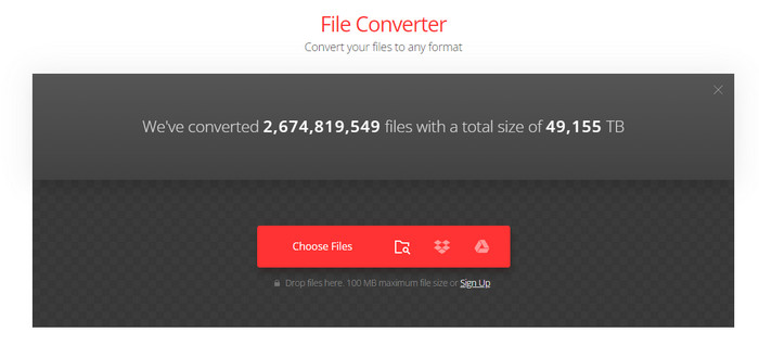 Επιλέξτε Files Convertio