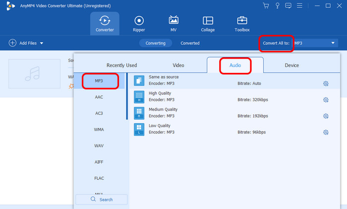 Mp3 Formatını Seçin