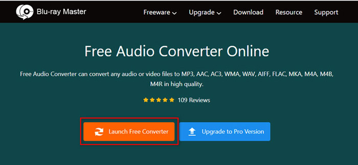 Klikněte na Launch Free Converter