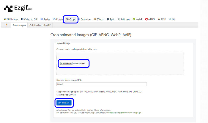 Crop Function Upload Ezgif