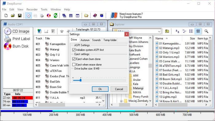 Deepburner MP4 zu DVD-Brenner