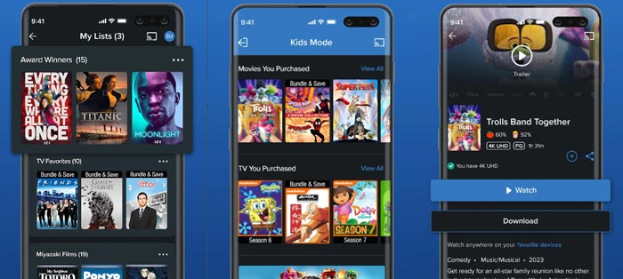 Télécharger des films Vudu Android