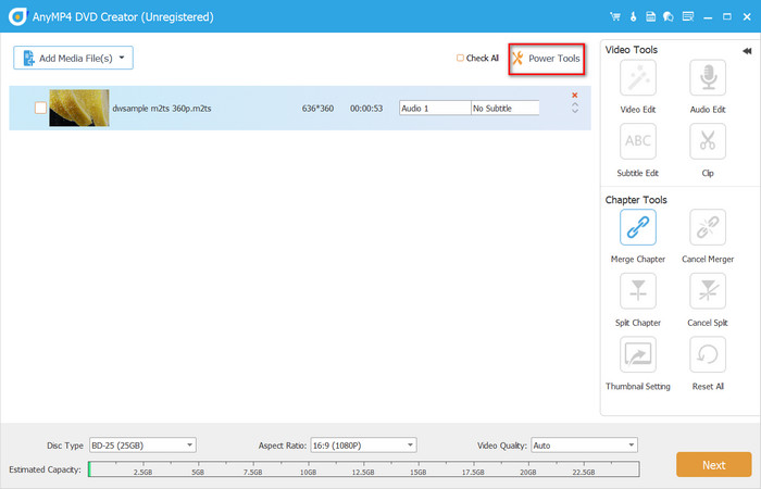 Herramientas eléctricas para crear DVD