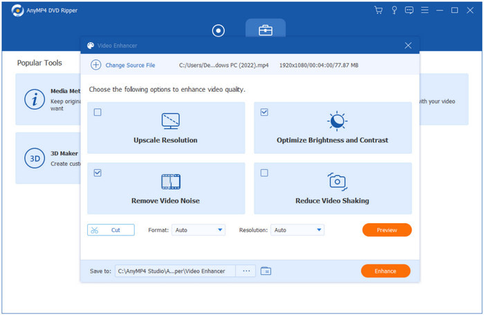 Casella degli strumenti di modifica DVD Ripper