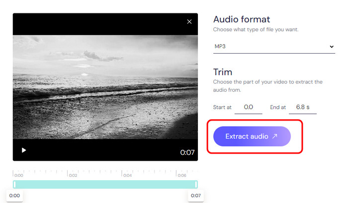 Extrahovat Audio Biteable