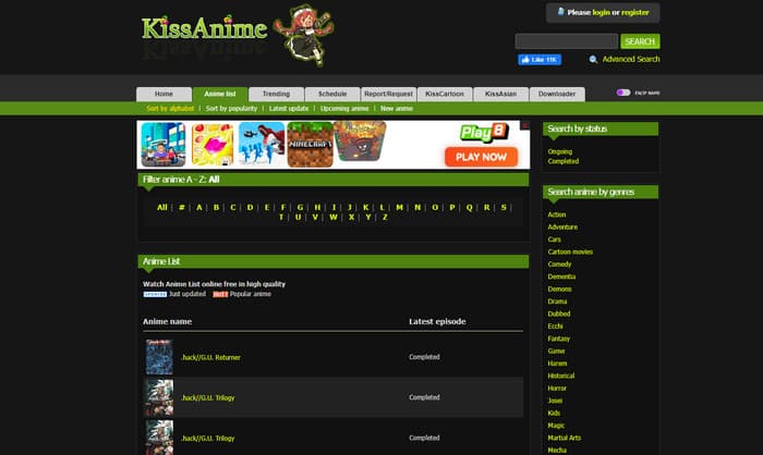 Kissanime 9 anime Alternative