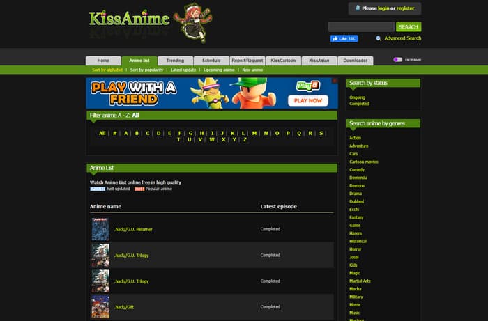 Alternatywa dla Kissanime Gogoanime