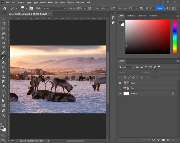 Creatore di gif animate di Photoshop