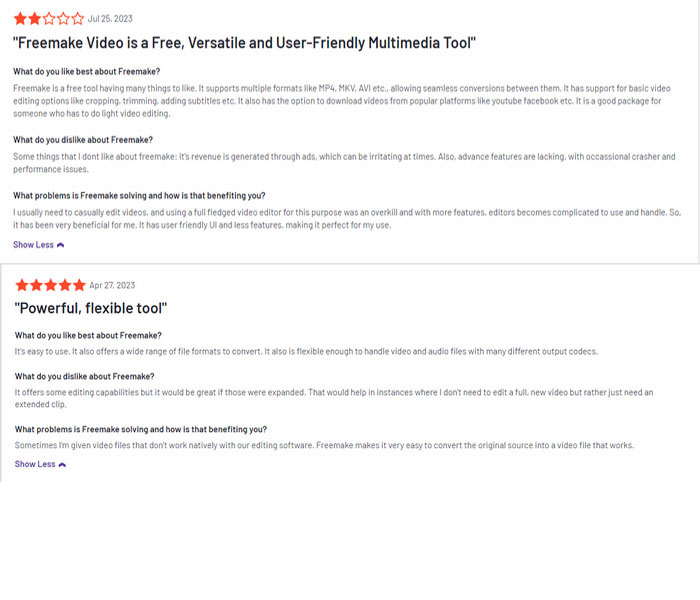 Reviews for Freemake