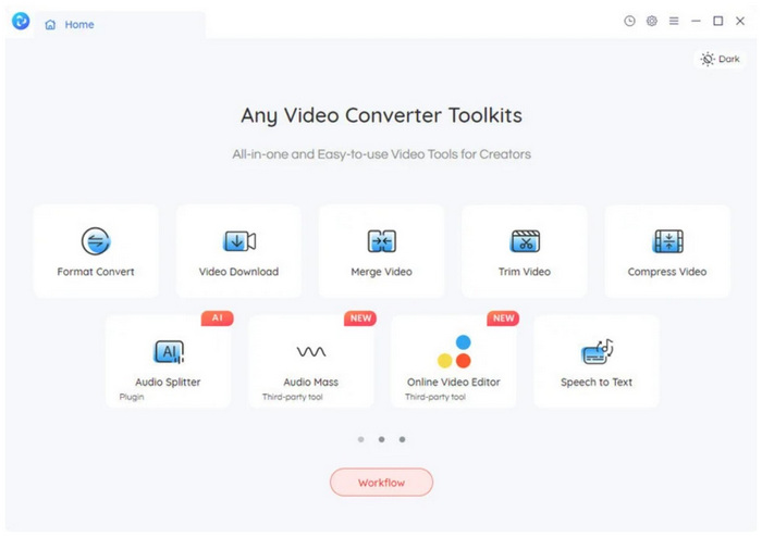 Interface principal do Any Video Converter