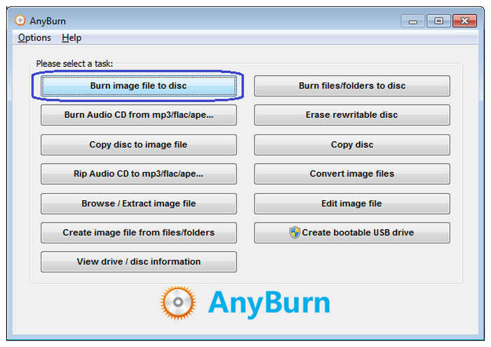 Anyburn Interface