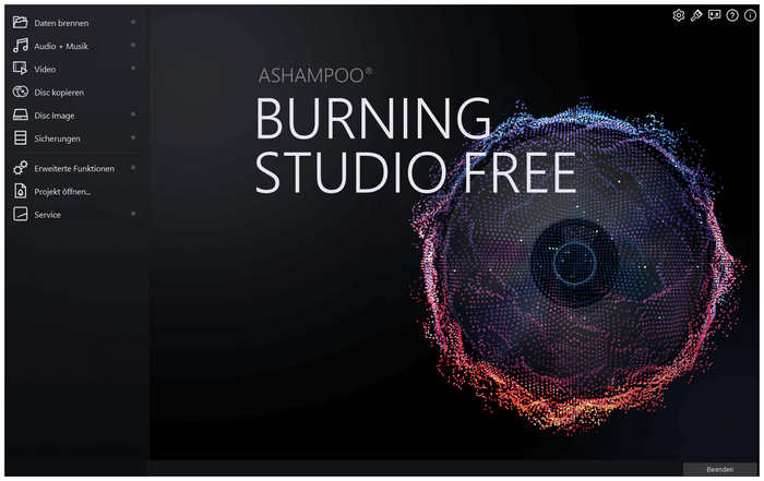 Ashampoo Burning Studio Free Interface