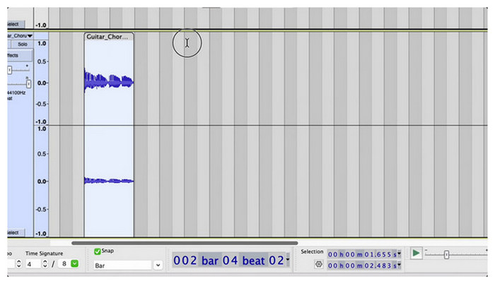 Основной интерфейс Audacity