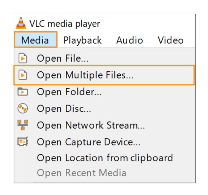 Vlc Media Avaa useita tiedostoja