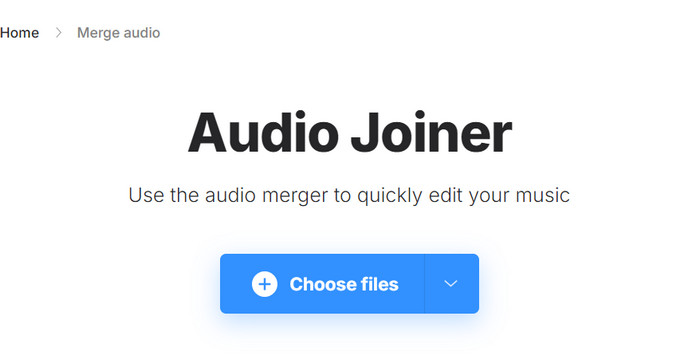 Clideo Audio Joiner Scegli i file