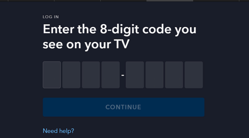 Disney Plus 8 Digit Code