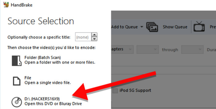 Handbrake Dvd Drive Choose Titles