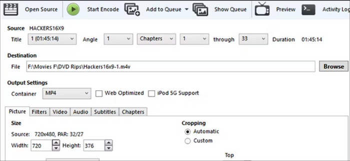 Kostenloses DVD-Ripping-Programm Handbrake für Mac