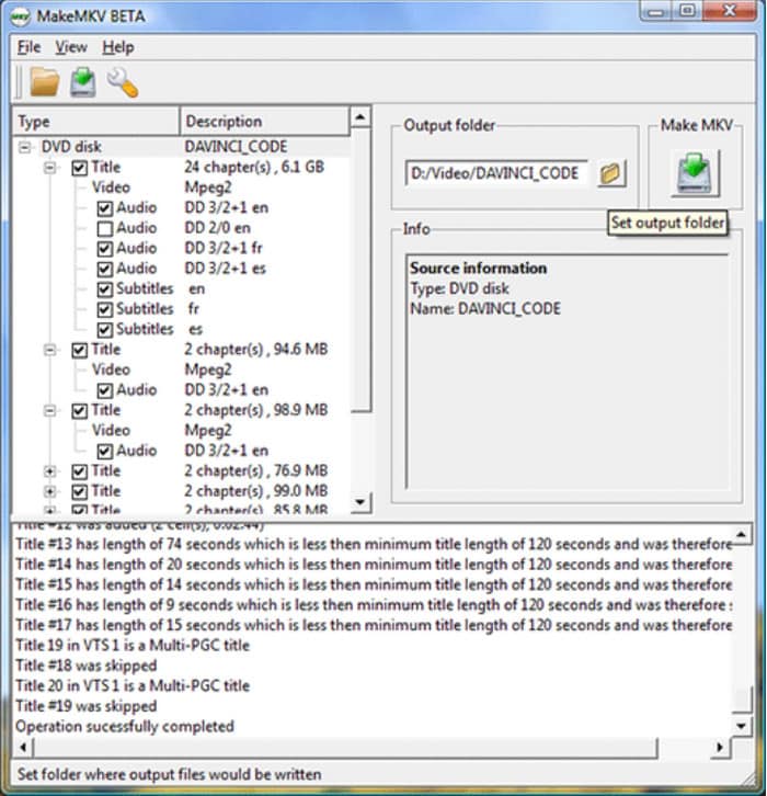 Processus de démarrage de Makemkv Copier un DVD sur un ordinateur